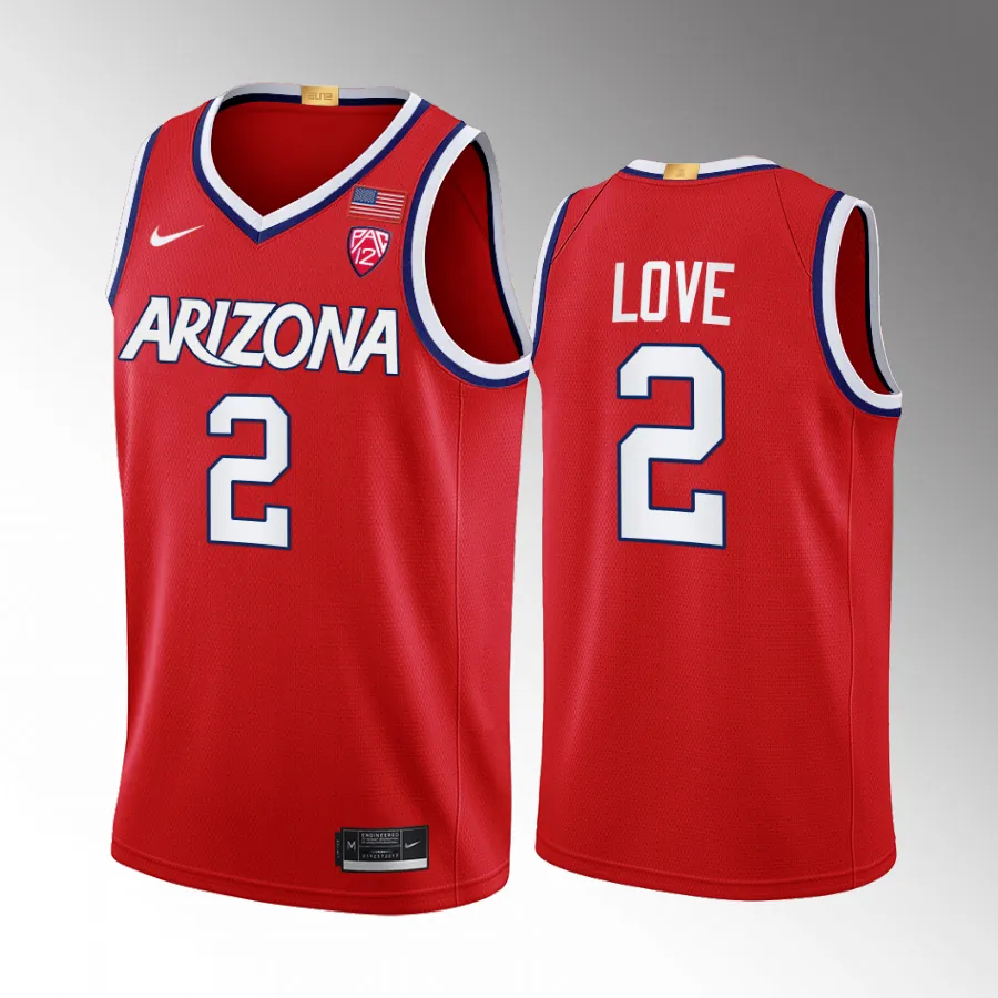 Caleb Love Arizona Wildcats College Men's Red Jersey