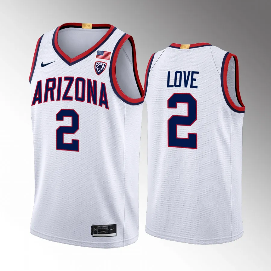 Caleb Love Arizona Wildcats College Men's White Jersey