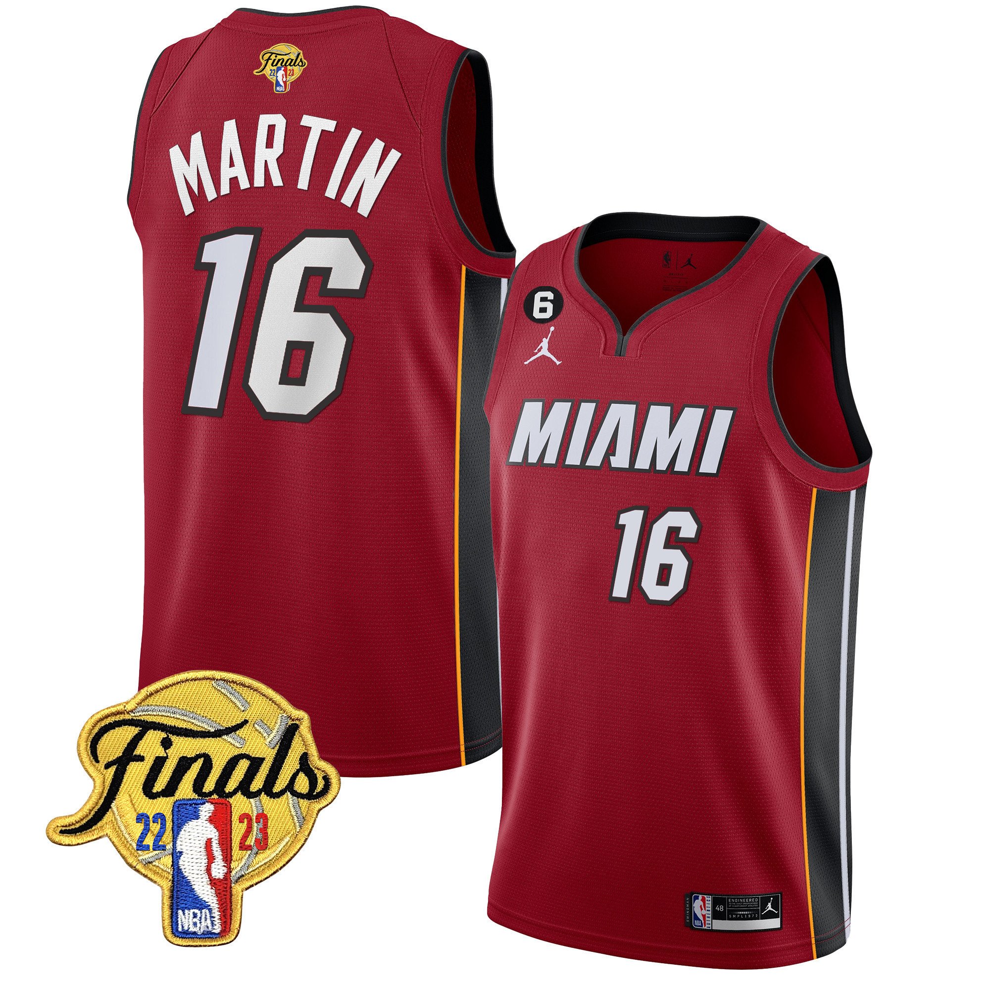 Caleb Martin Men's Miami Heat 2023 Finals Patch Collection Statement Jersey - All Stitched