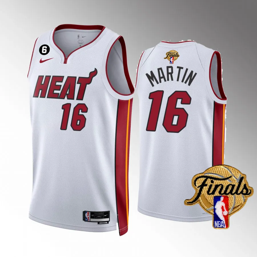 Caleb Martin Miami Heat 2023 Eastern Conference Champions White #16 Association Edition Jersey Men