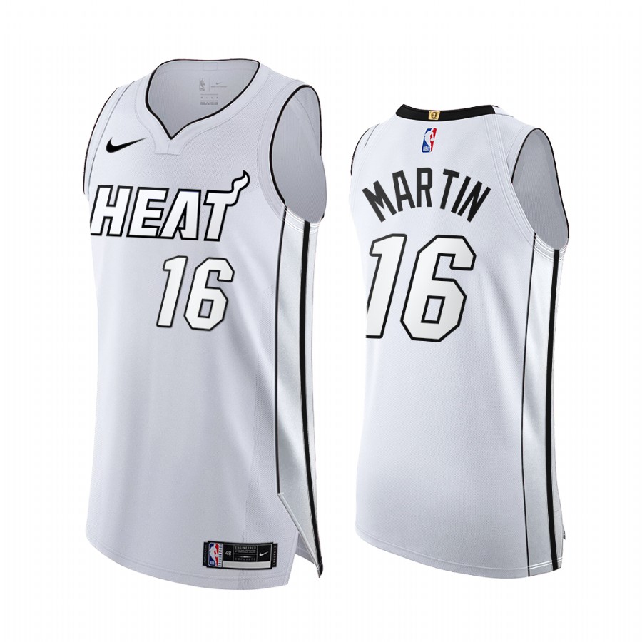 Caleb Martin White Hot #16 Miami Heat 2022 NBA Playoffs Jersey