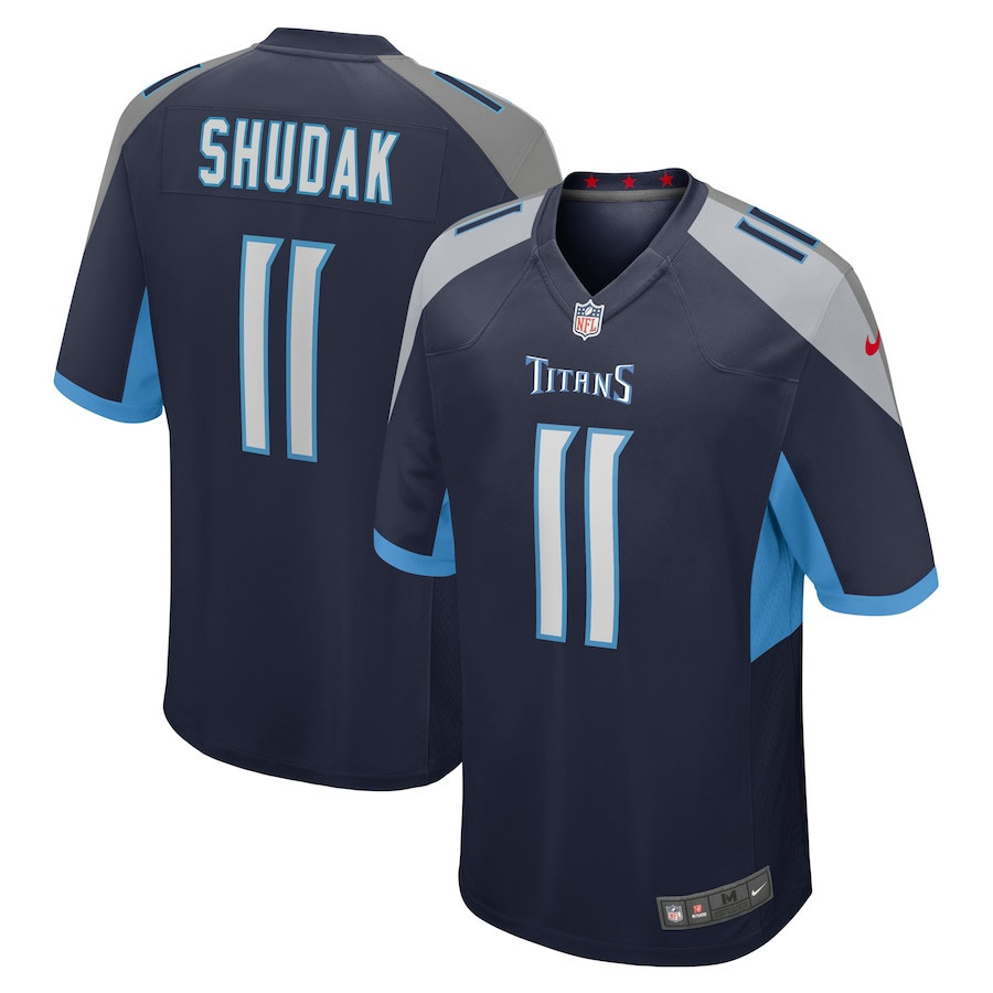 Caleb Shudak Tennessee Titans Stitched Jersey – Navy