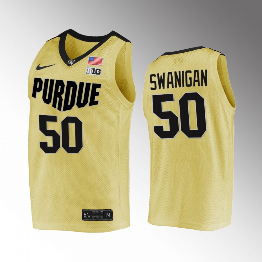 Caleb Swanigan Purdue Boilermakers Gold Jersey RIP Biggie