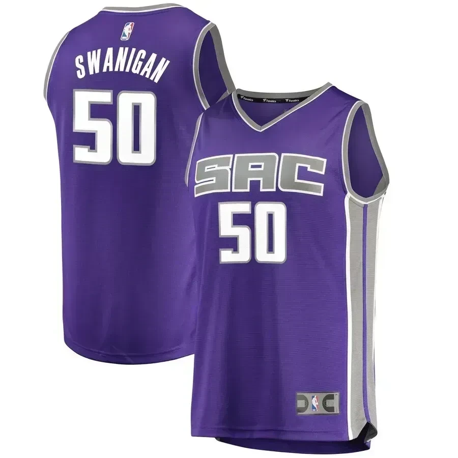 Caleb Swanigan Sacramento Kings Fast Break Stitched Jersey – Icon Edition – Purple