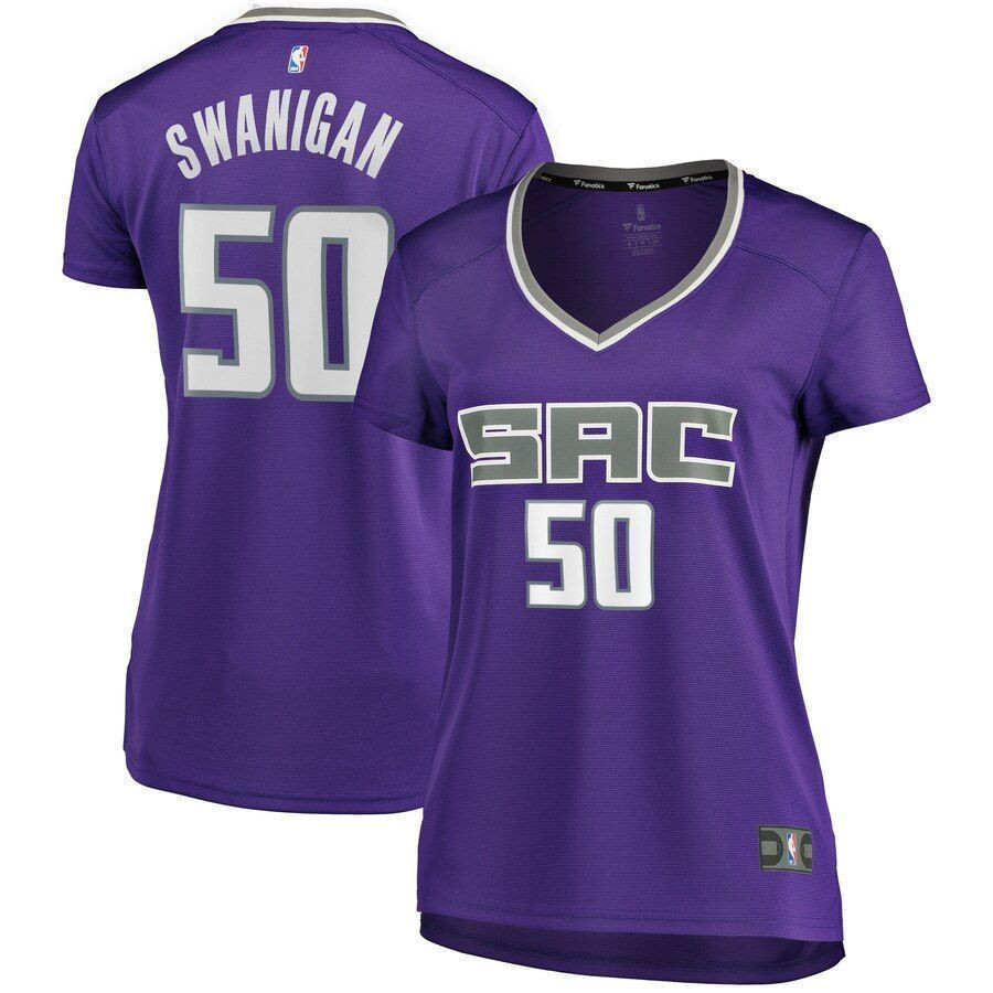 Caleb Swanigan Sacramento Kings Women’s Fast Break Player Stitched Jersey – Icon Edition – Purple