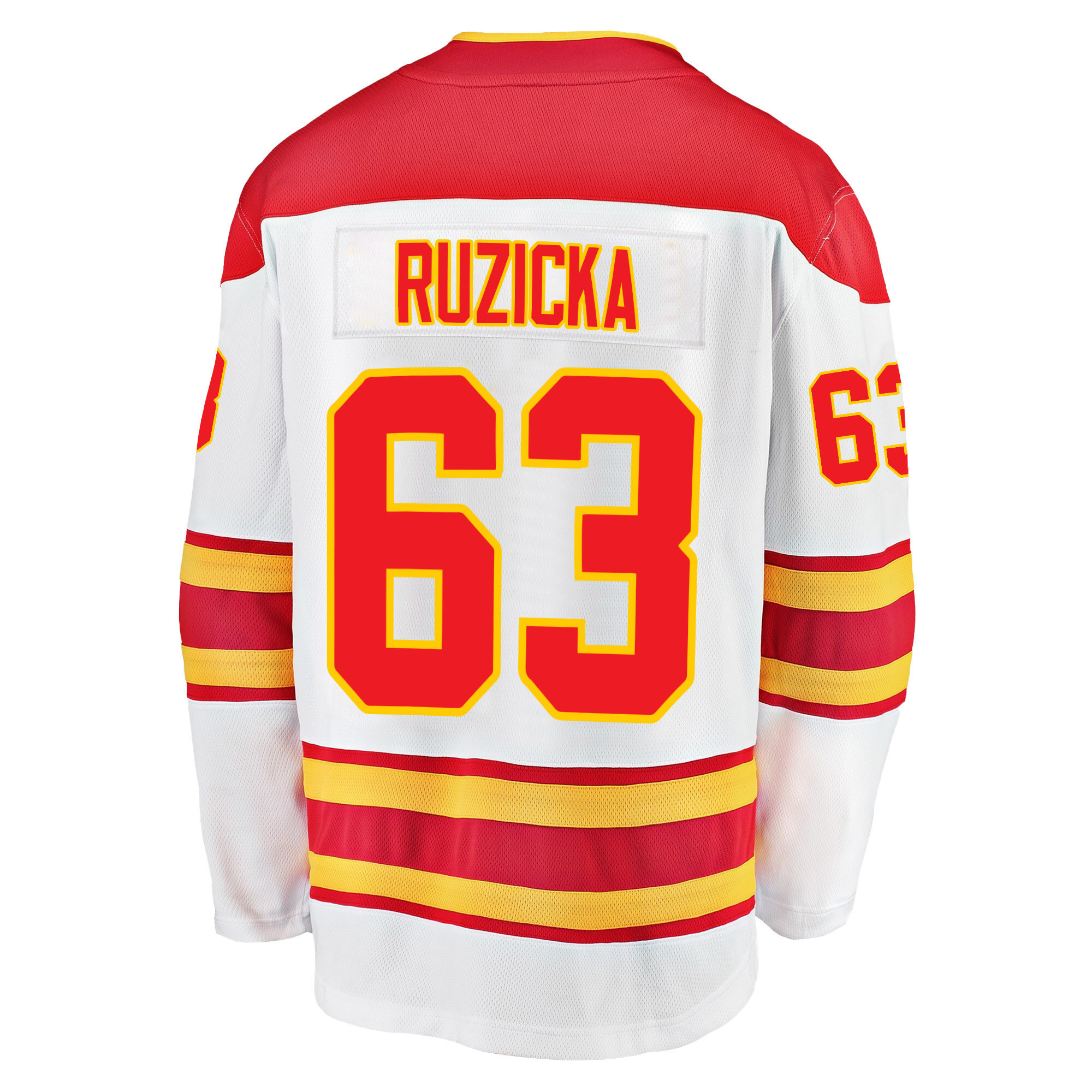 Calgary Flames Adam Ruzicka 63 Away 2022 Stanley Cup Final Breakaway Men Stitched Jersey – White