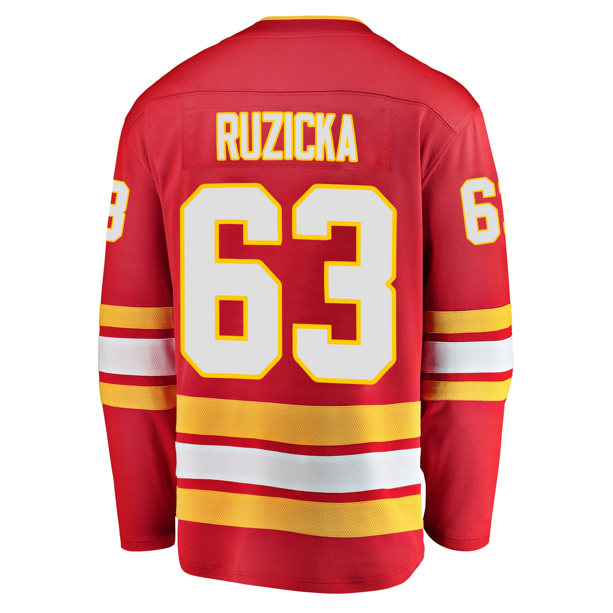 Calgary Flames Adam Ruzicka 63 Home 2022 Stanley Cup Champions Breakaway Men Stitched Jersey – Red