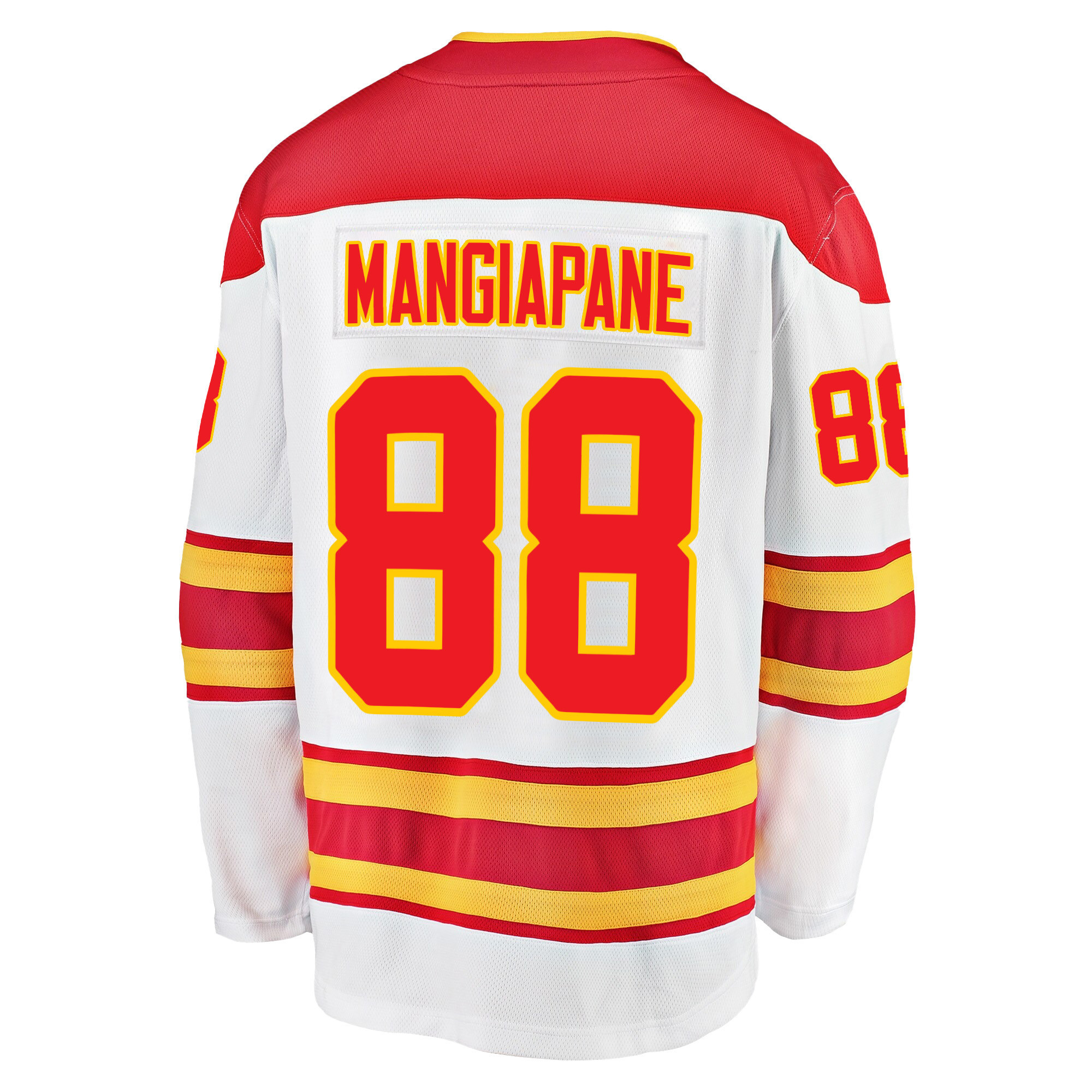 Calgary Flames Andrew Mangiapane 88 Away 2022 Stanley Cup Final Breakaway Men Stitched Jersey – White