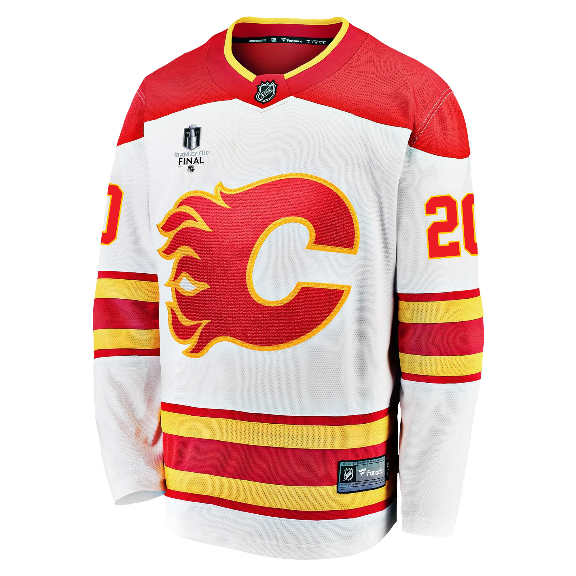 Calgary Flames Blake Coleman 20 Away 2022 Stanley Cup Final Breakaway Men Stitched Jersey – White