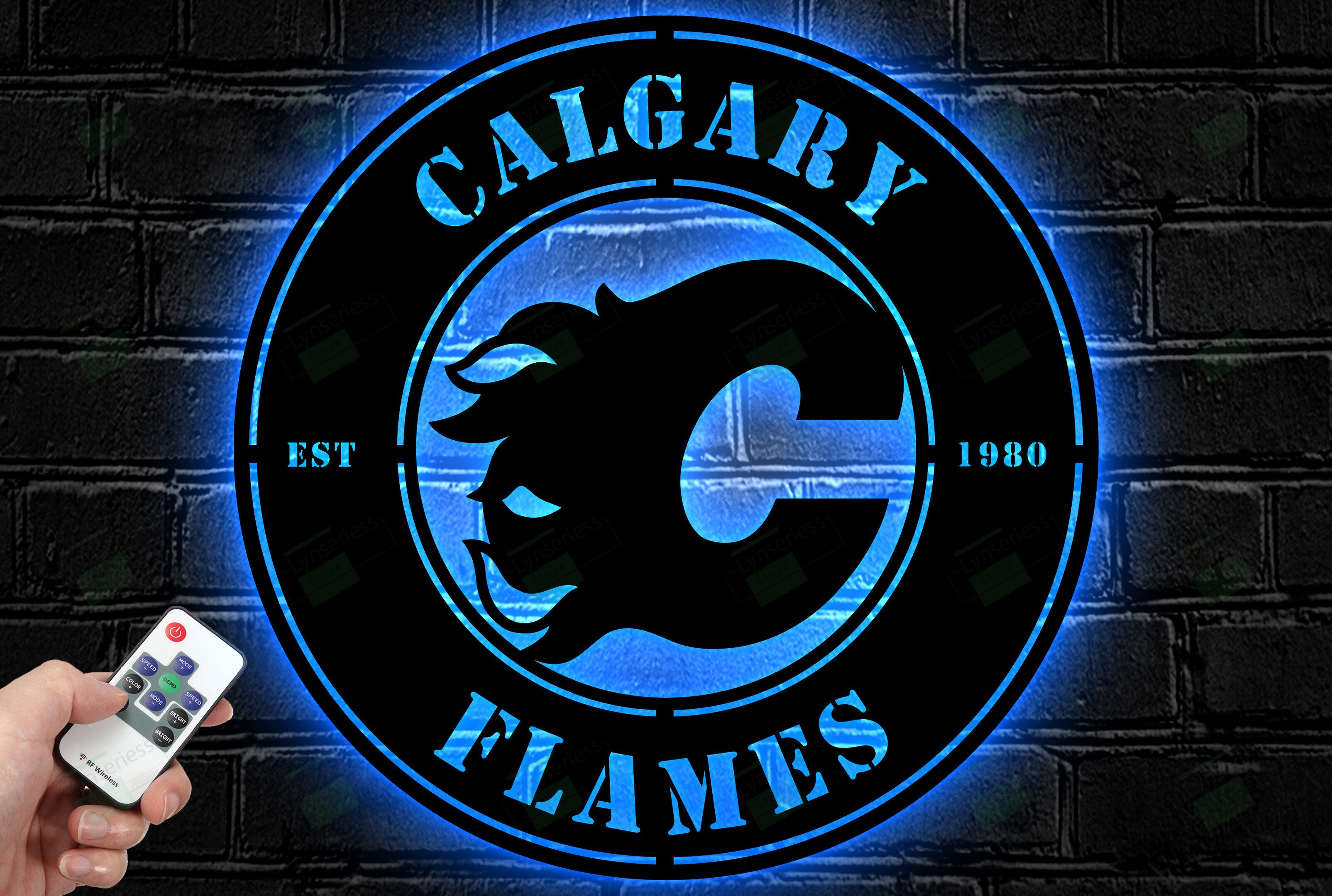 Calgary Flames Metal Sign – Led Light Sign NHL