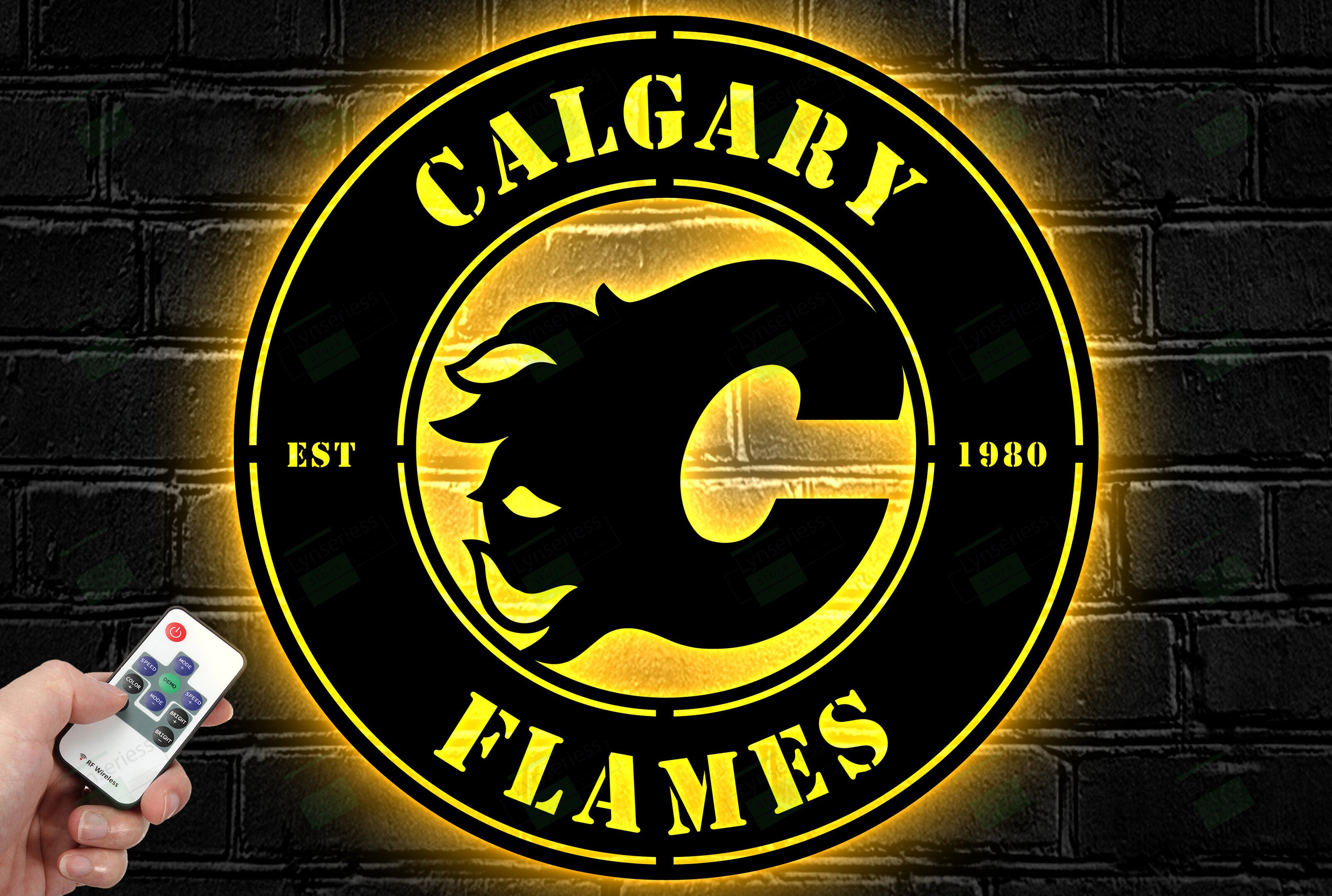 Calgary Flames Metal Sign – Led Light Sign NHL