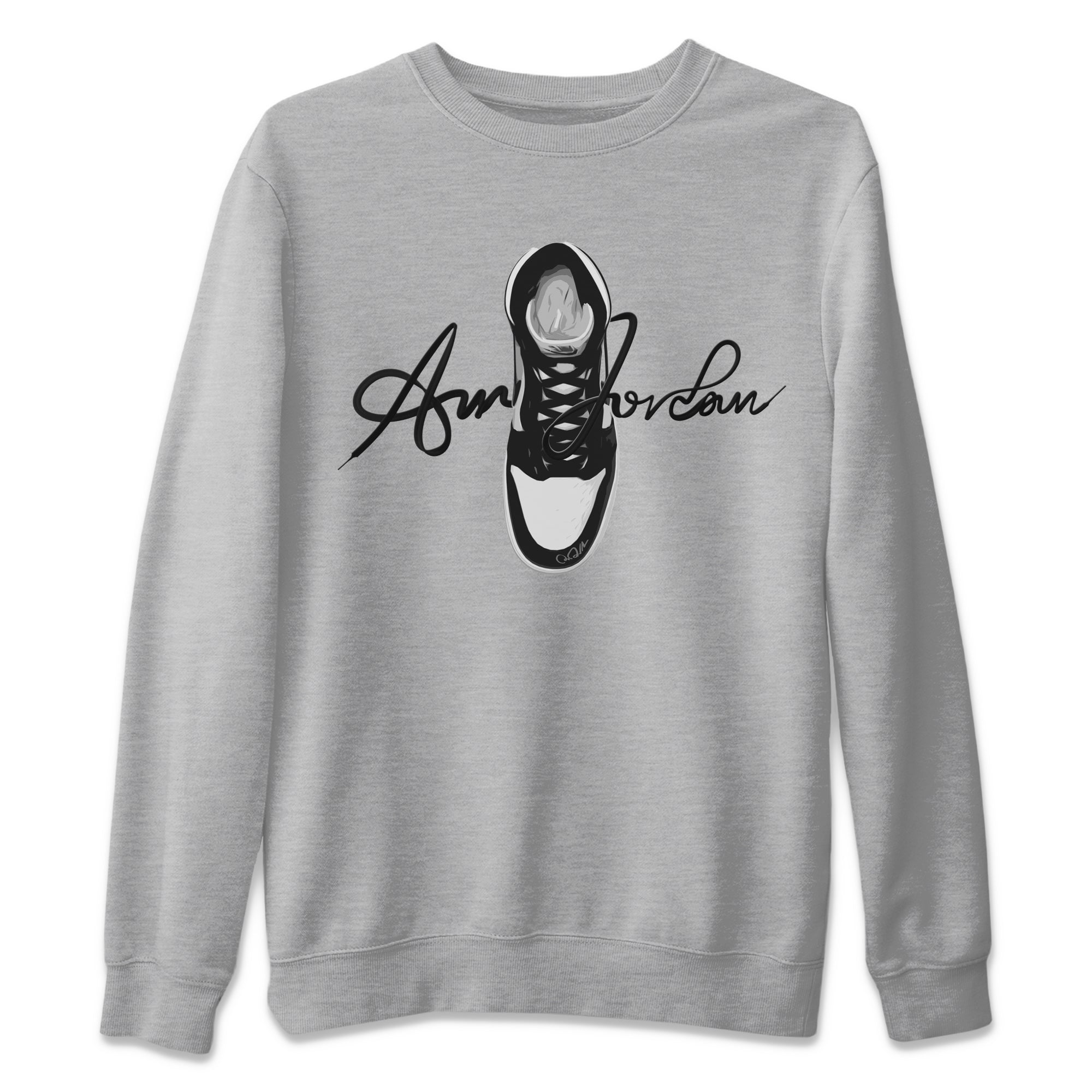 Caligraphy Shoe Lace Unisex Sweater – Air Jordan 1 Black White, Sneakers Matching Sweater