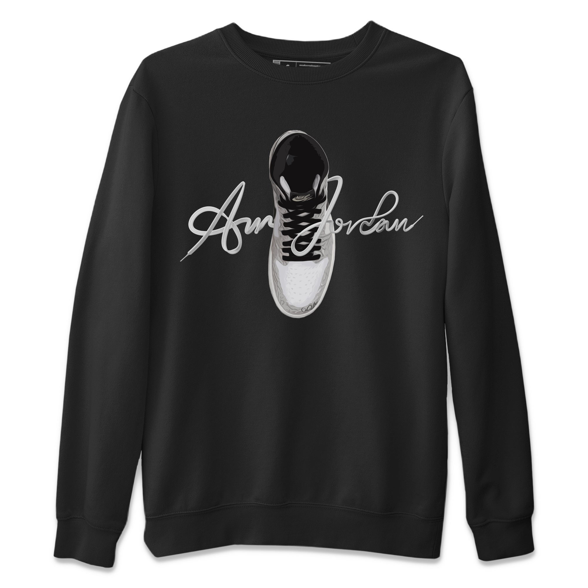 Caligraphy Shoe Lace Unisex Sweater – Air Jordan 1 High White Cement, Sneakers Matching Sweater