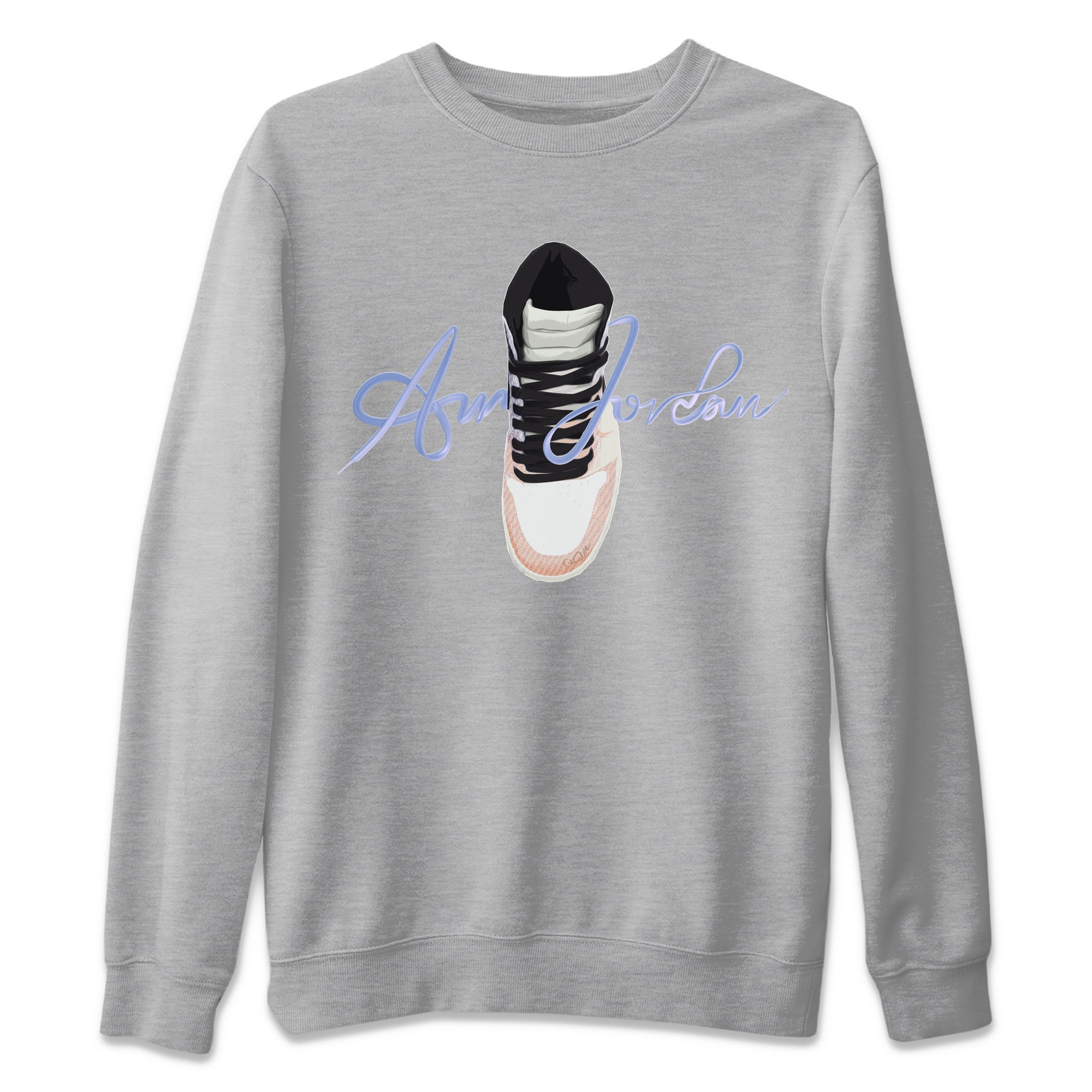 Caligraphy Shoe Lace Unisex Sweater – Air Jordan 1 Skyline, Sneakers Matching Sweater