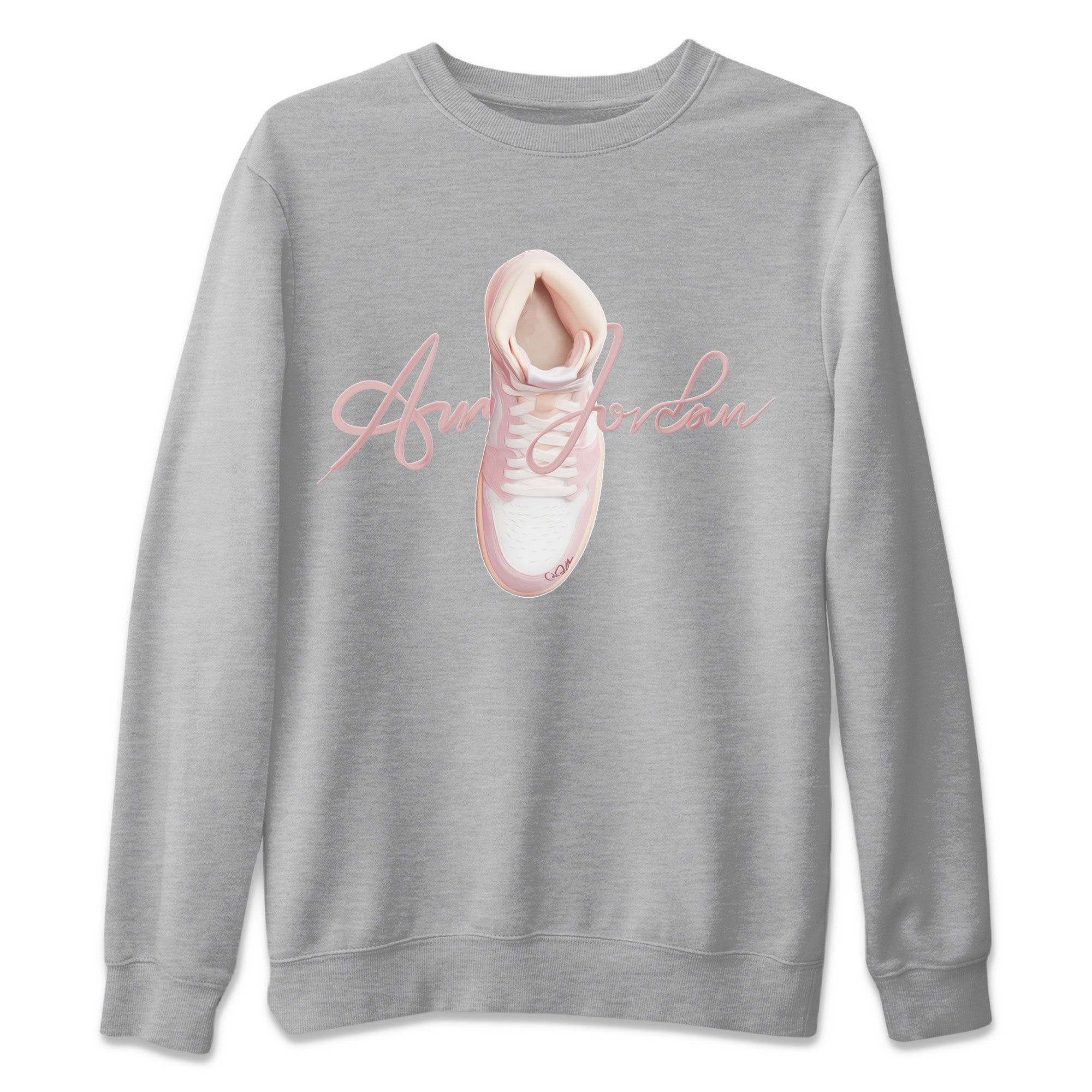 Caligraphy Shoe Lace Unisex Sweater – Air Jordan 1 Washed Pink, Sneakers Matching Sweater