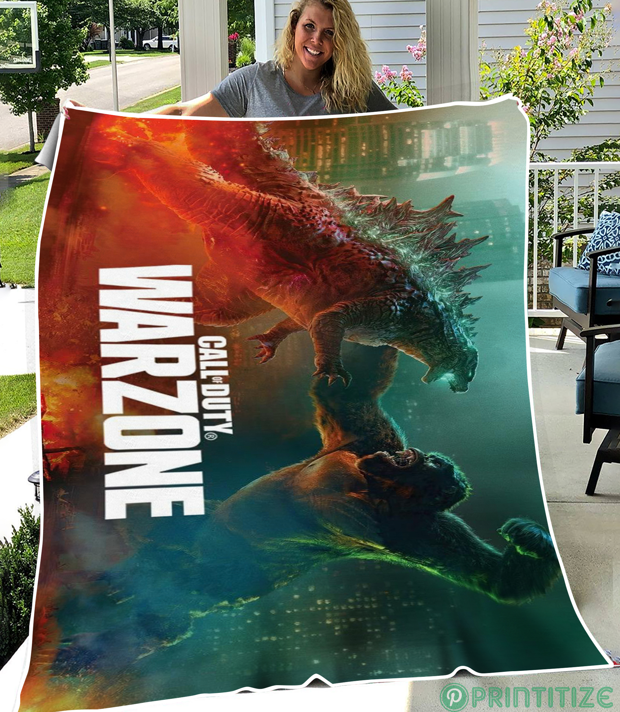 Call of Duty Warzone Godzilla vs King Kong Fleece Blanket