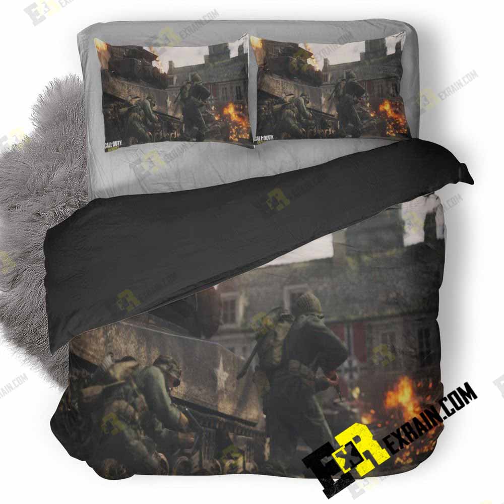 Call Of Duty Ww2 War B1 3D Customized Duvet Cover Bedding Set