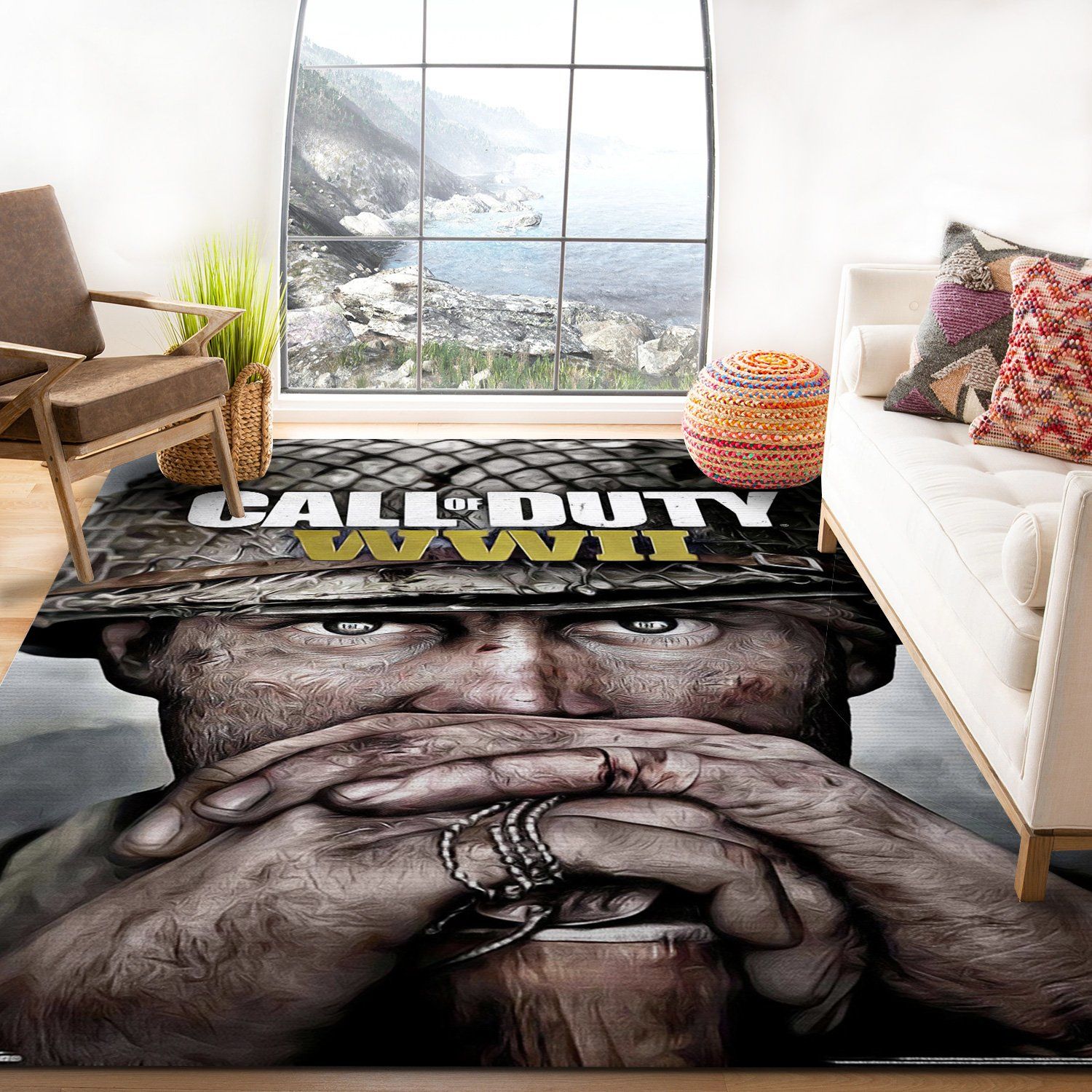 Call Of Duty Wwii Rectangle Rug – Custom Size And Printing