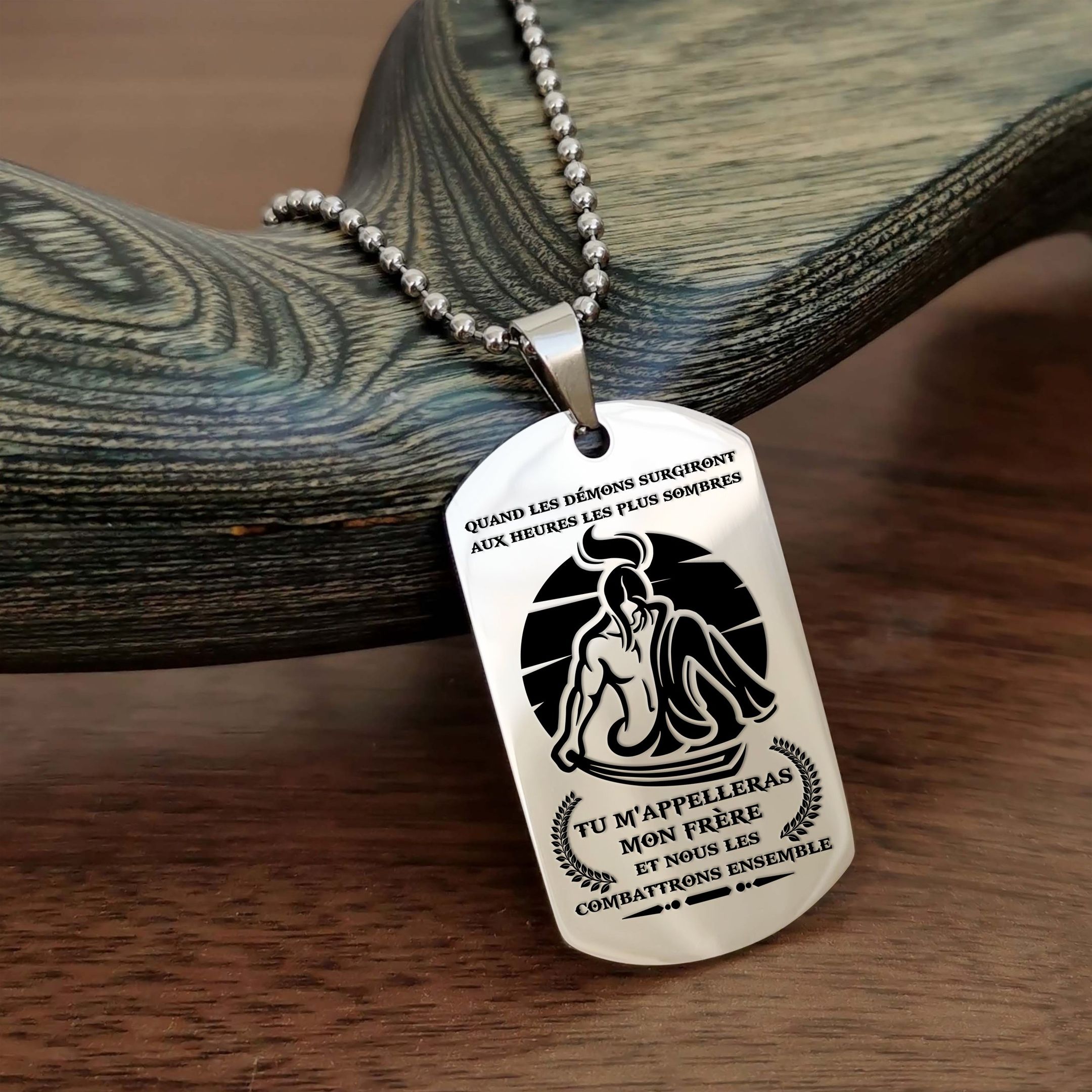 Call On Me Brother – French – Samurai Dog Tag