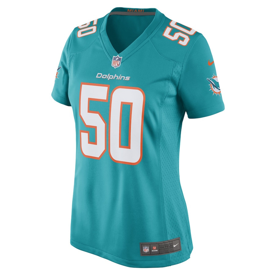 Calvin Munson Miami Dolphins Women’s Stitched Jersey – Aqua