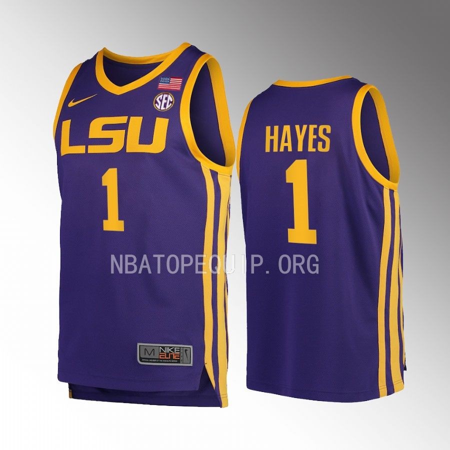 Cam Hayes LSU Tigers Purple Jersey 2022-23 College
