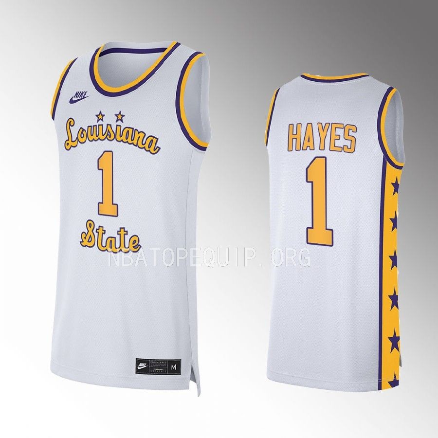 Cam Hayes LSU Tigers White Jersey 2022-23