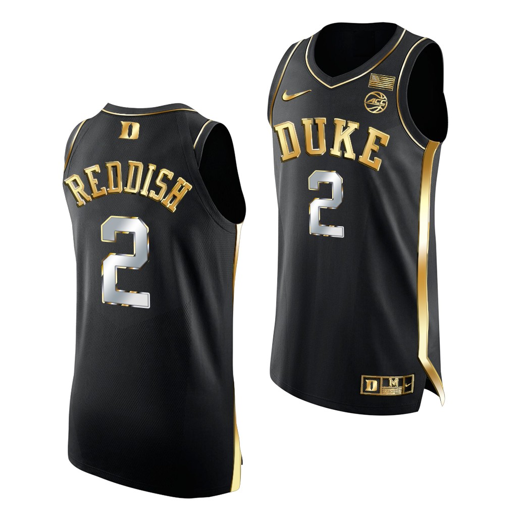 Cam Reddish #2 Duke Blue Devils Golden Edition NBA Alumni Black Jersey