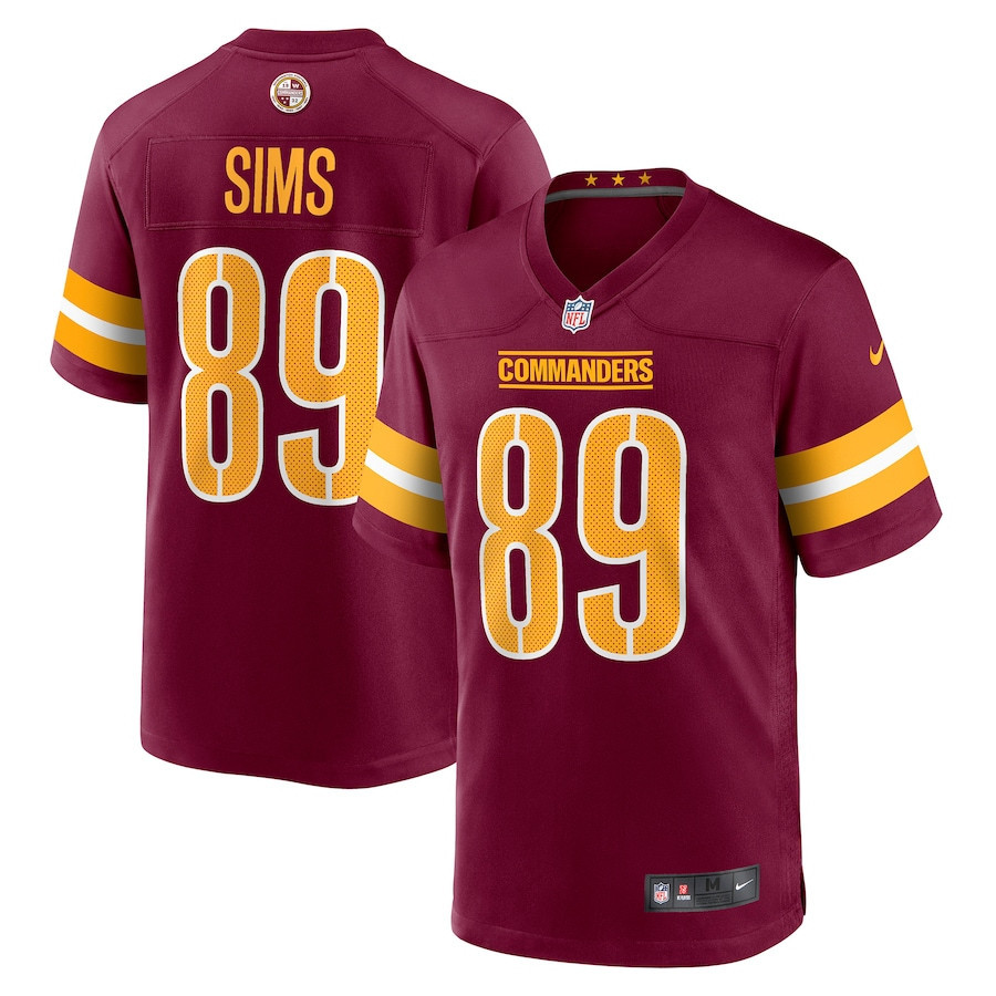 Cam Sims Washington Commanders Game Stitched Jersey – Burgundy