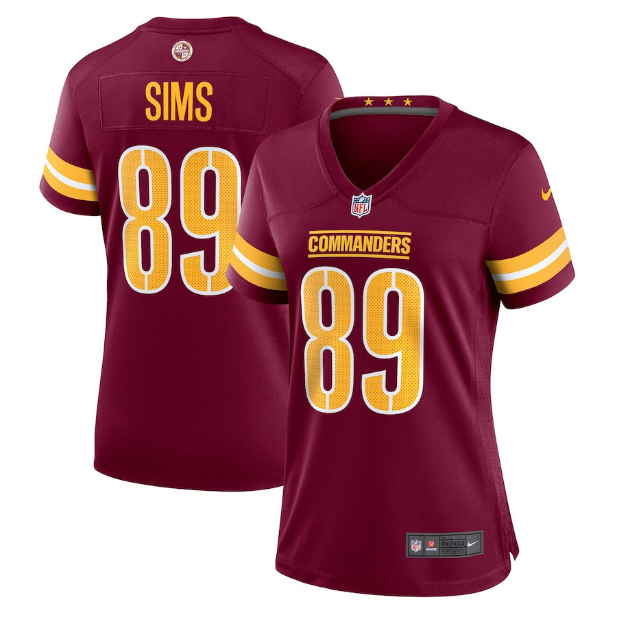 Cam Sims Washington Commanders Women’s Game Stitched Jersey – Burgundy