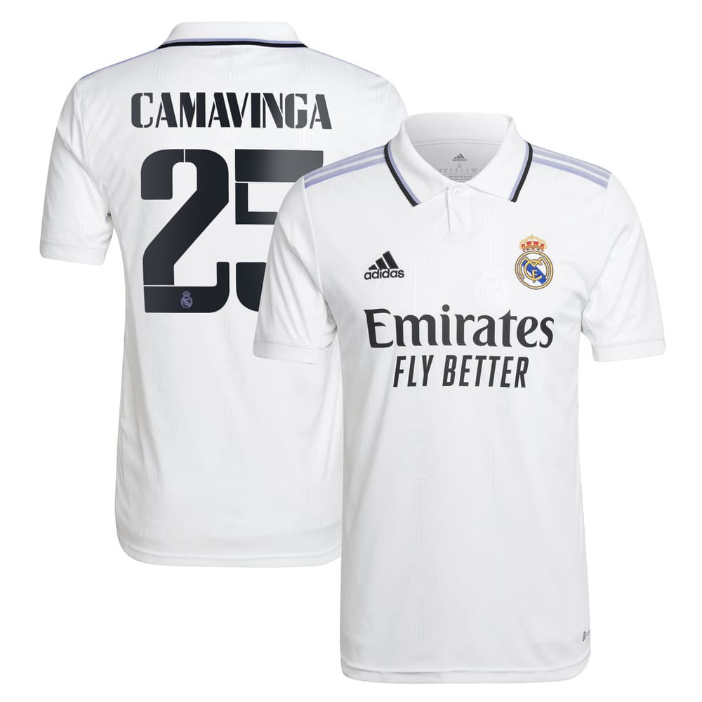 Camavinga 25 Real Madrid Men 2022/23 Home Player Soccer Jersey – White
