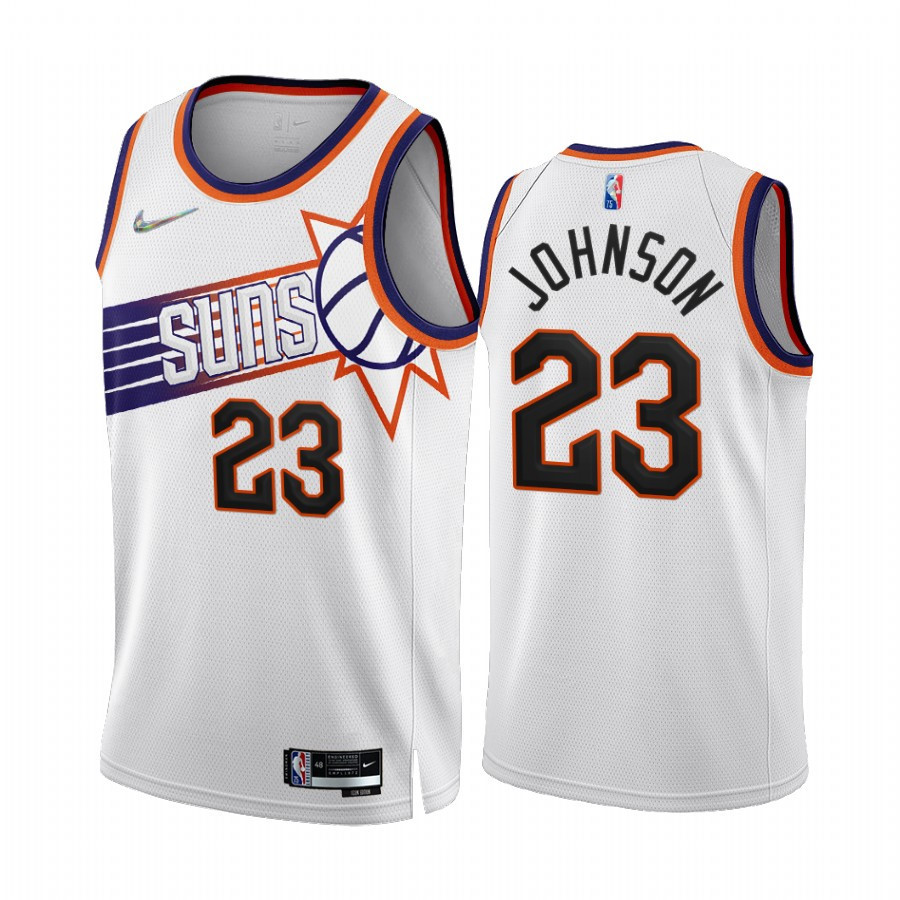 Cameron Johnson 23 Phoenix Suns 2022-23 White Association Edition Stitched Jersey NBA 75th