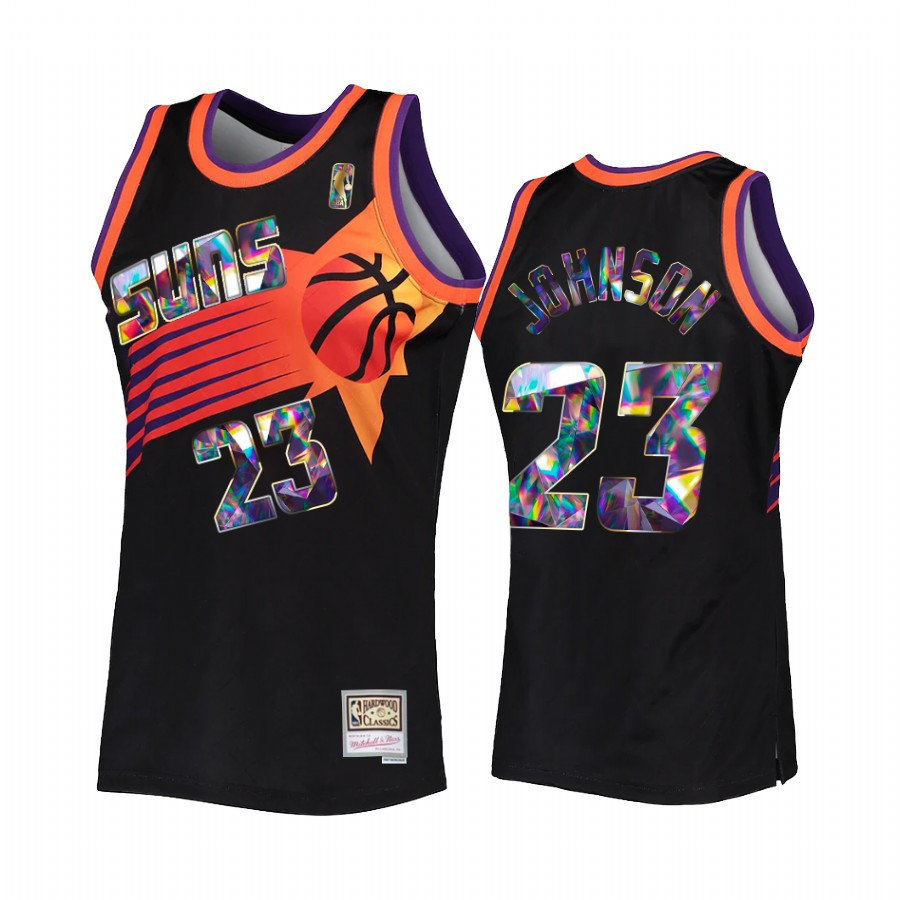 Cameron Johnson 23 Phoenix Suns NBA 75th Anniversary Diamond Stitched Jersey Black