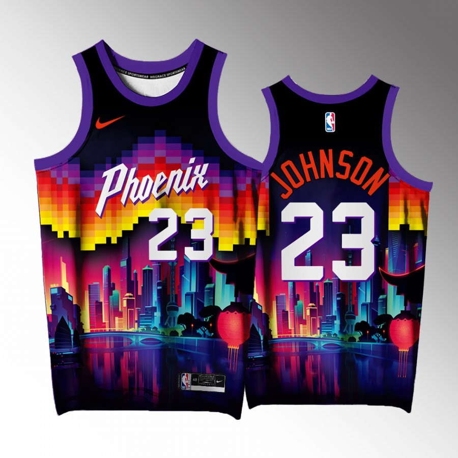 Cameron Johnson 23 Phoenix Suns Purple Stitched Jersey Arizona City Exclusive Edition