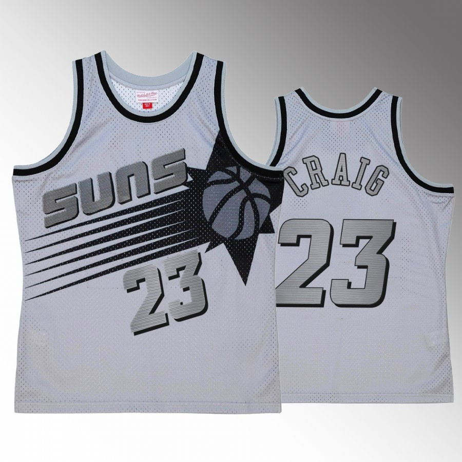 Cameron Johnson 23 Space Knit Stitched Jersey Phoenix Suns Grey Hardwood Classics Men’s Shirt