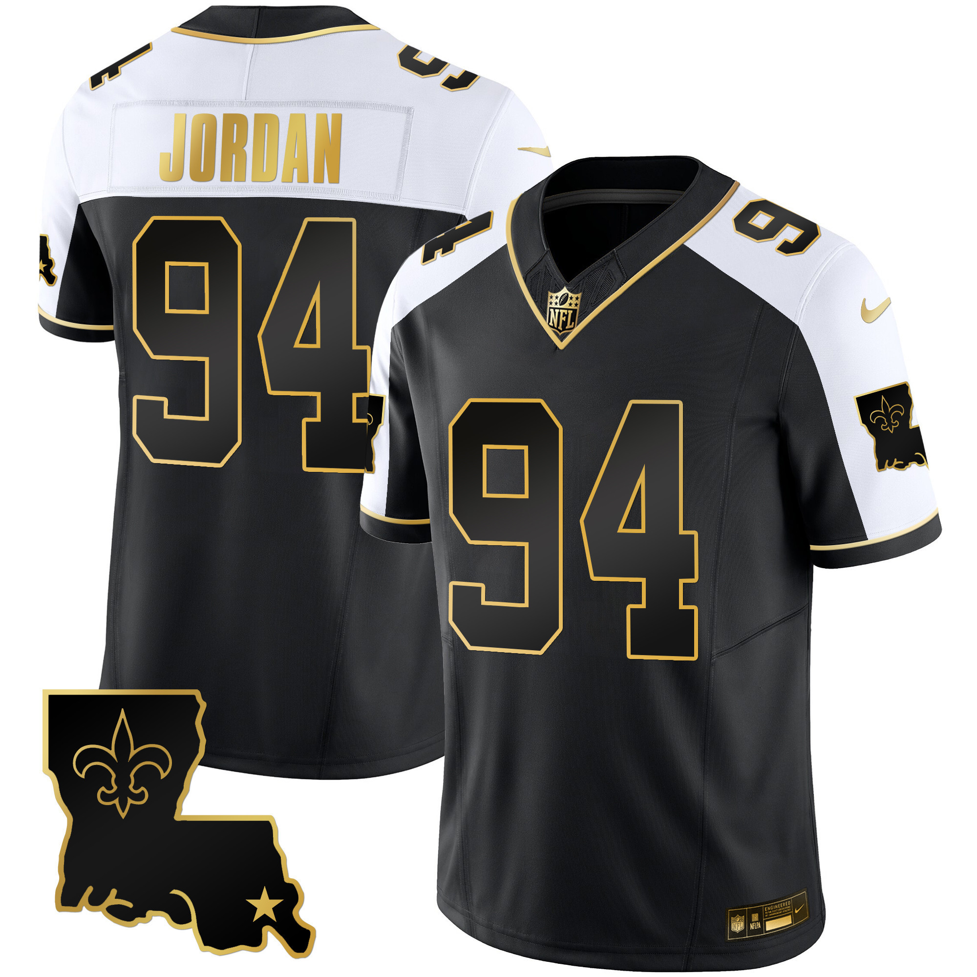 Cameron Jordan Men's New Orleans Saints 1987 Legacy Gold Vapor Alternate Jersey - All Stitched 