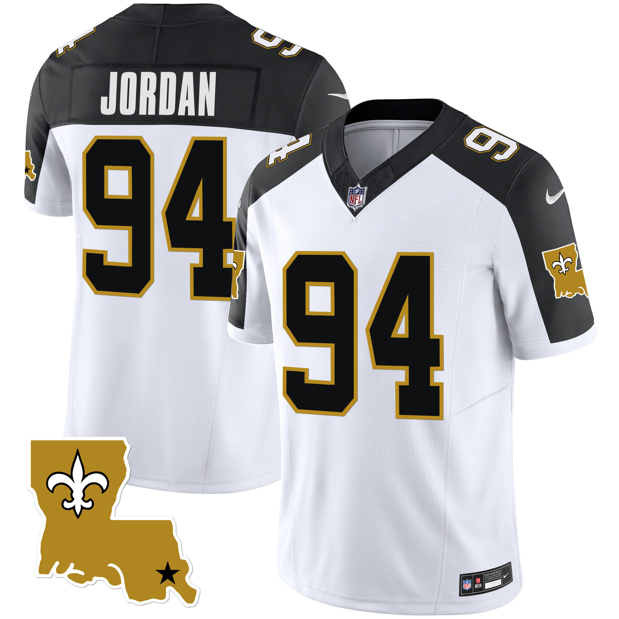 Cameron Jordan Men's New Orleans Saints 1987 Legacy Vapor Inverted Jersey - All Stitched 