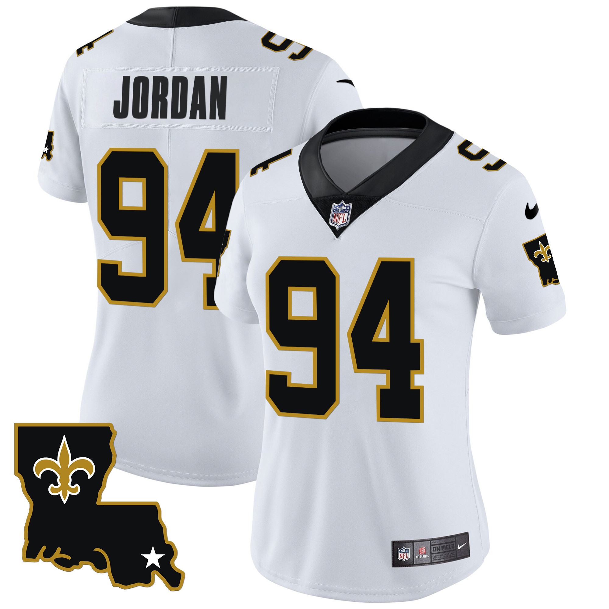 Cameron Jordan Women's New Orleans Saints 1987 Legacy Vapor White Jersey - All Stitched 