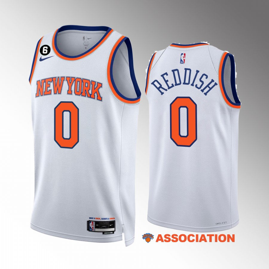 Cameron Reddish 0 2022-23 New York Knicks White Association Edition Stitched Jersey Swingman