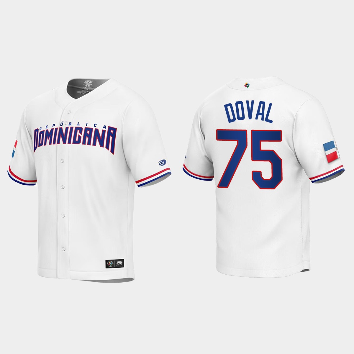 Camilo Doval Dominican Republic 2023 World Classic Jersey - White