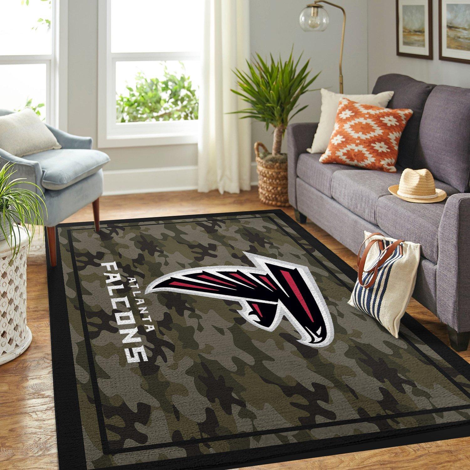Camo Camouflage Atlanta Falcons Nfl Limited Edition Rectangle Rug
