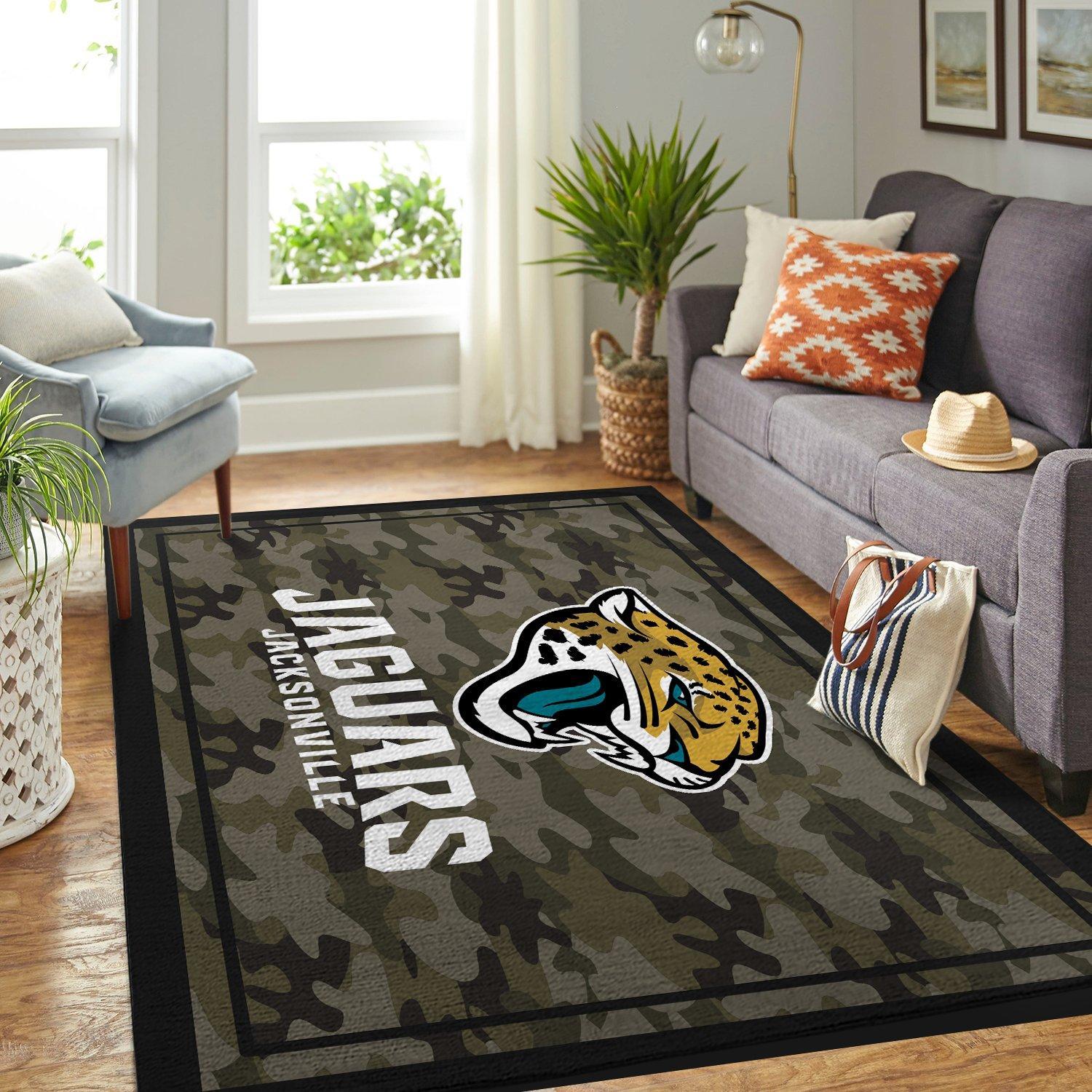 Camo Camouflage Jacksonville Jaguars Nfl Limited Edition Rectangle Rug