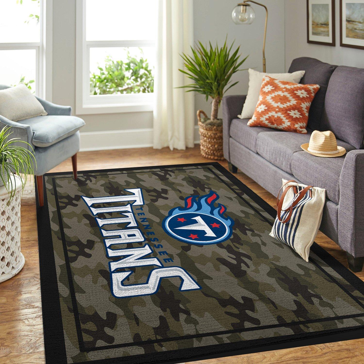 Camo Camouflage Tennessee Titans Nfl Limited Edition Rectangle Rug