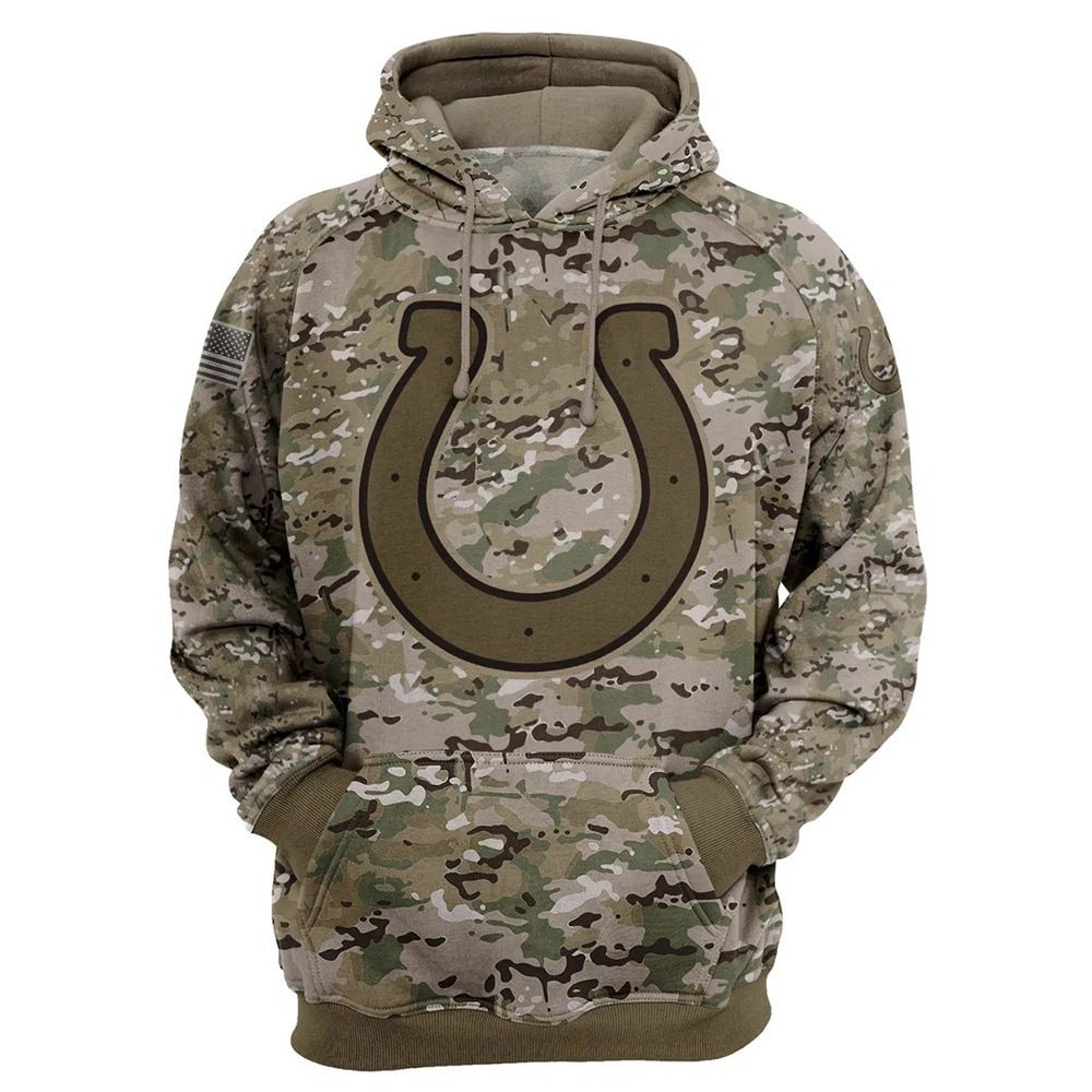 Camo Indianapolis Colts Unisex Cashmere Salute to Service Hoodie