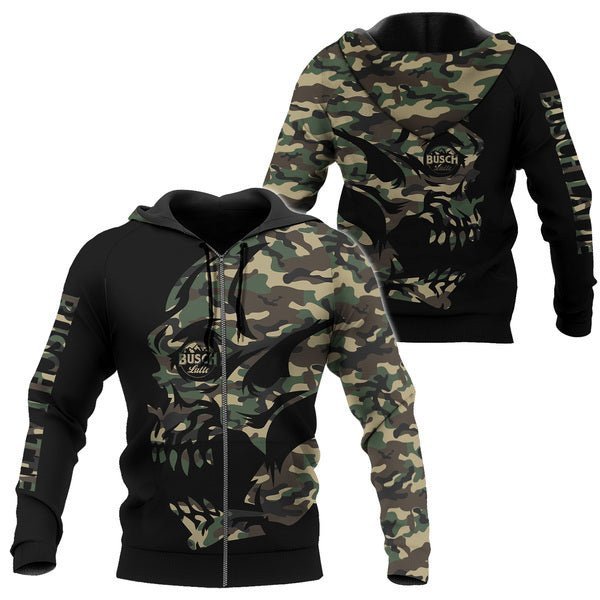 Camo Skull Busch Latte Hoodie