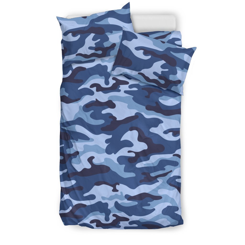 Camouflage Blue Camo Urban 3D Customized Duvet Cover Bedding Set