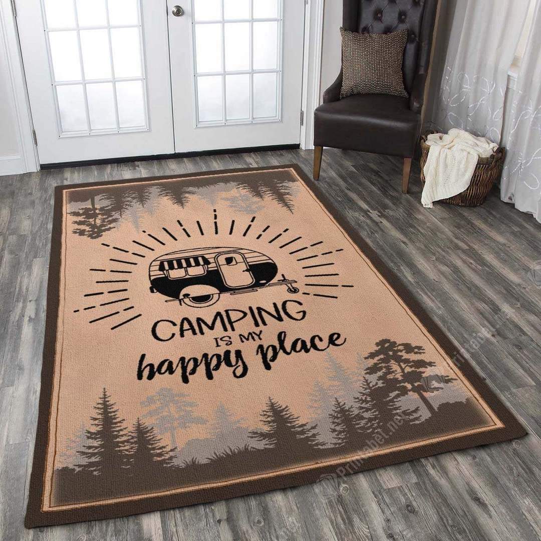 Camping Is My Happy Place V14d3 Limited Edition Rectangle Rug