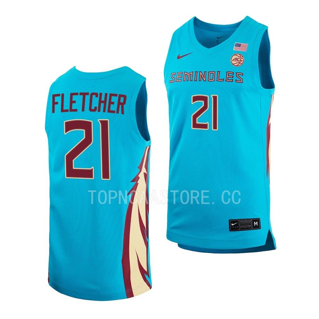 Cam'Ron Fletcher Florida State Seminoles #21 Turquoise Alternate Jersey 2022-23