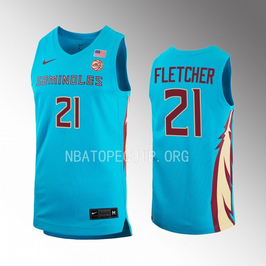 Cam'Ron Fletcher FSU Seminoles Turquoise Jersey 2022-23 Alternate