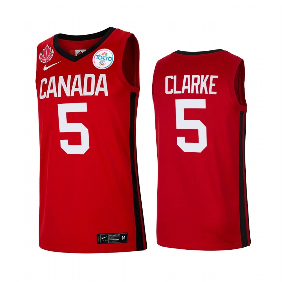 Canada Brandon Clarke Red 2021 Tokyo Olympics Jersey Senior