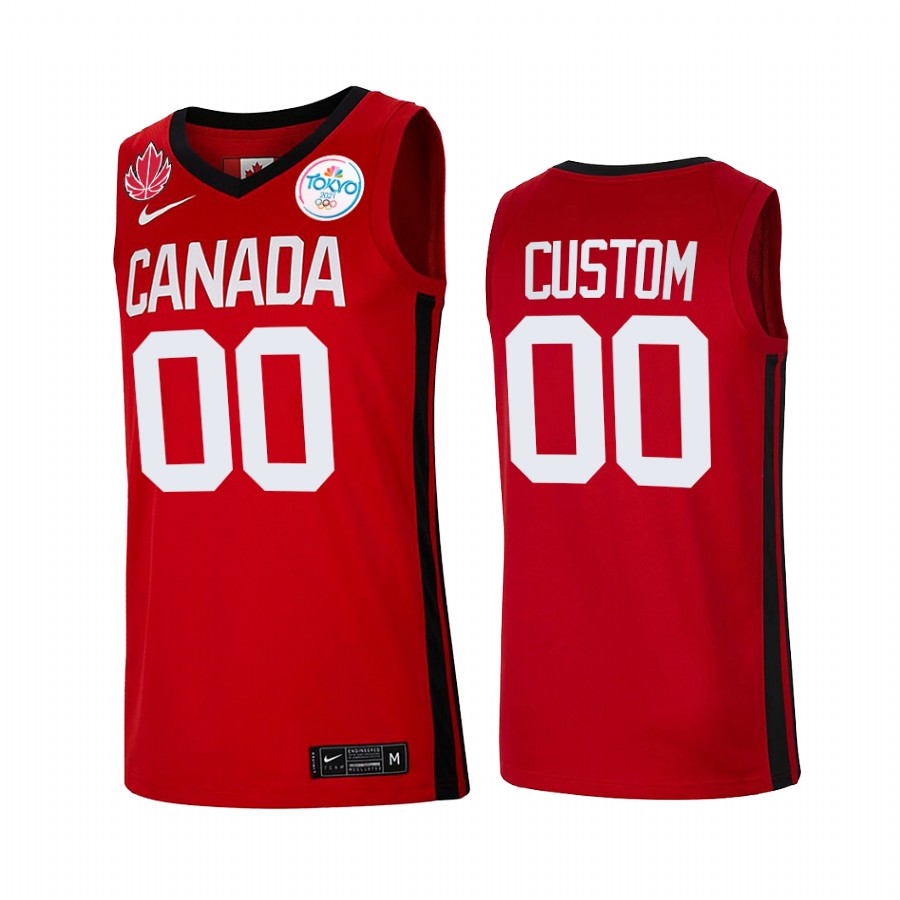 Canada Custom Red 2021 Tokyo Olympics Jersey Senior